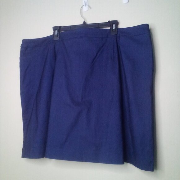 JMS Just My Size Skort Skirt 3X Women Elastic Waist Denim Look Faux Pockets Blue - Picture 5 of 14